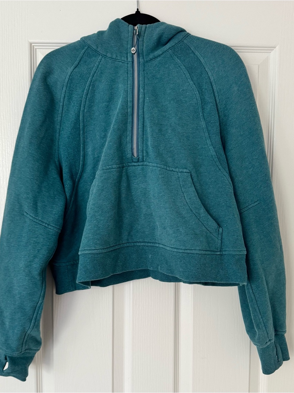 Lululemon Scuba Oversized Half-Zip Hoodie in teal. Size xs/s. No size tag